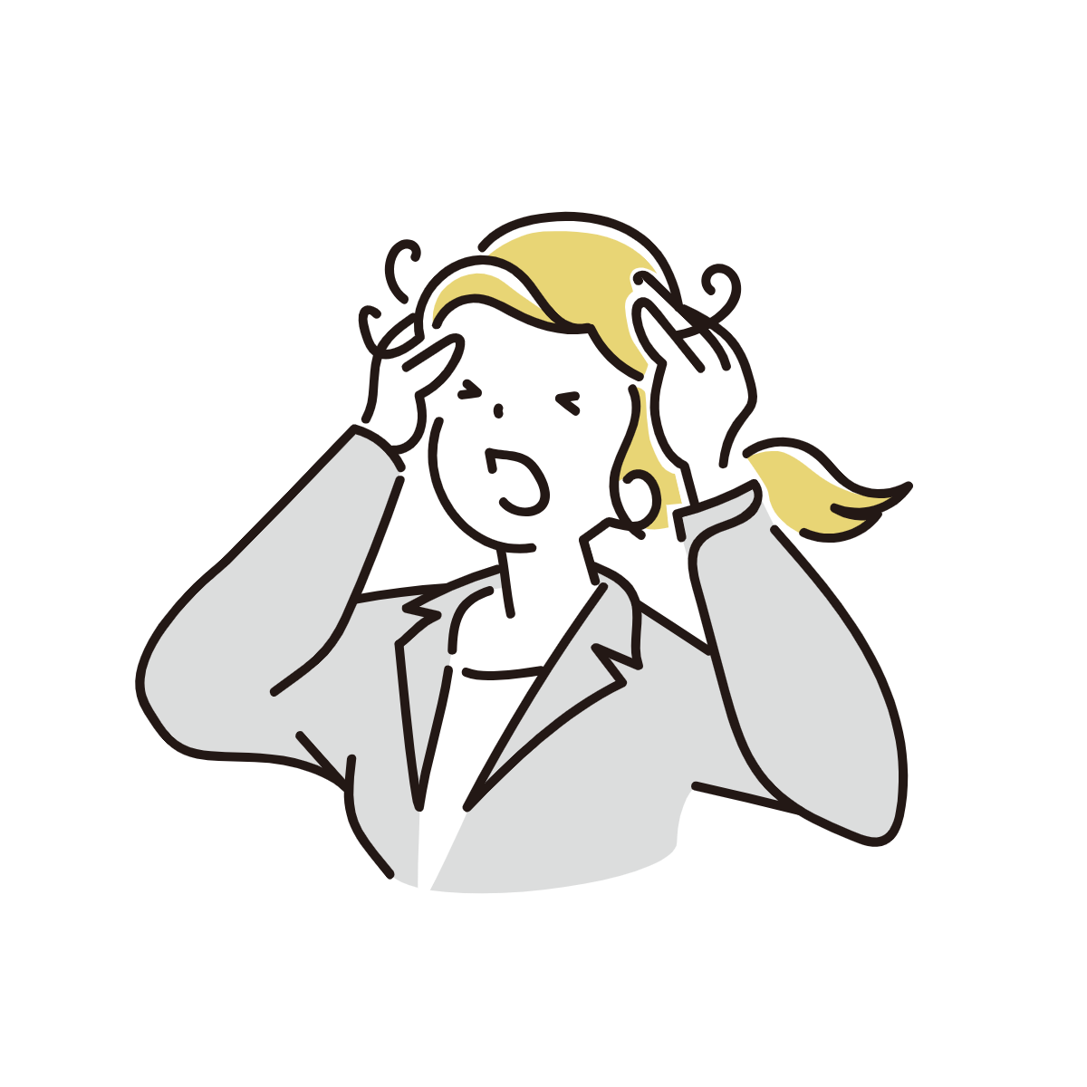 悩む人事担当者のイメージ